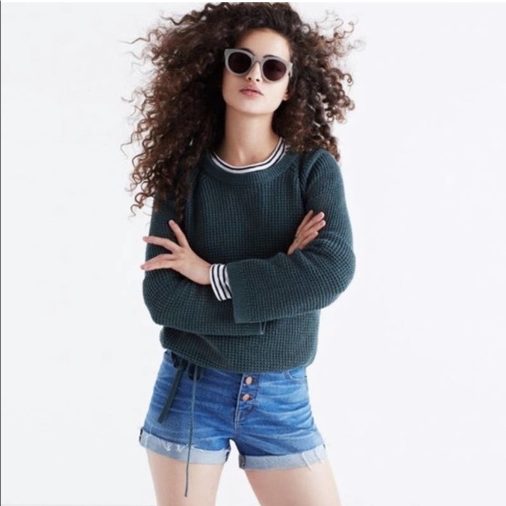 Madewell Wafflestitch Drawstring Sweater XS
